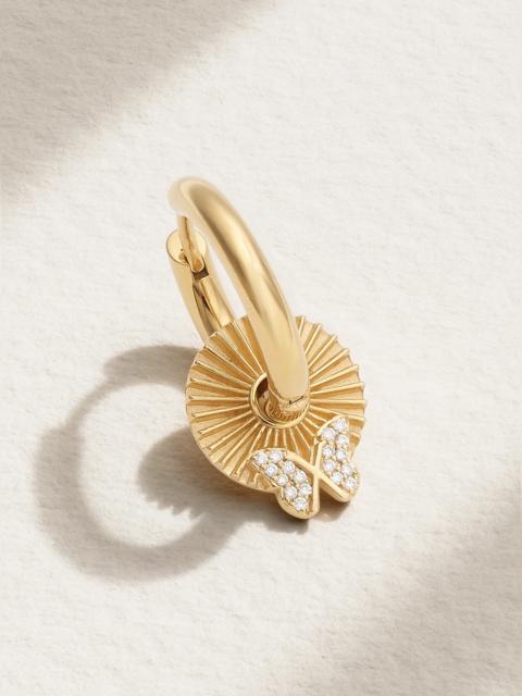 FOUNDRAE Reverie 18-karat Gold Diamond Single Hoop Earring