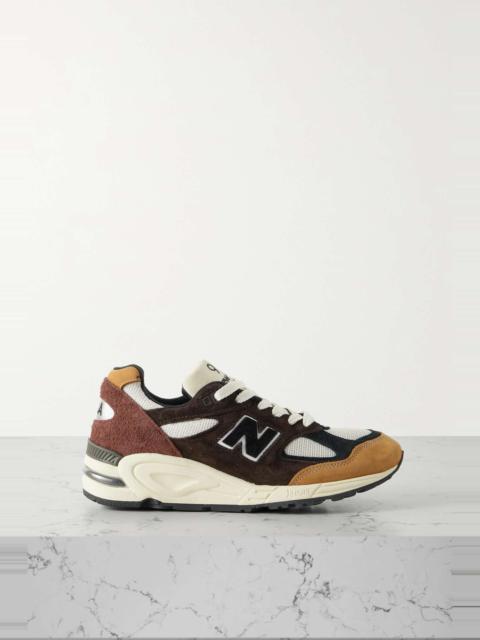 990 suede and mesh sneakers