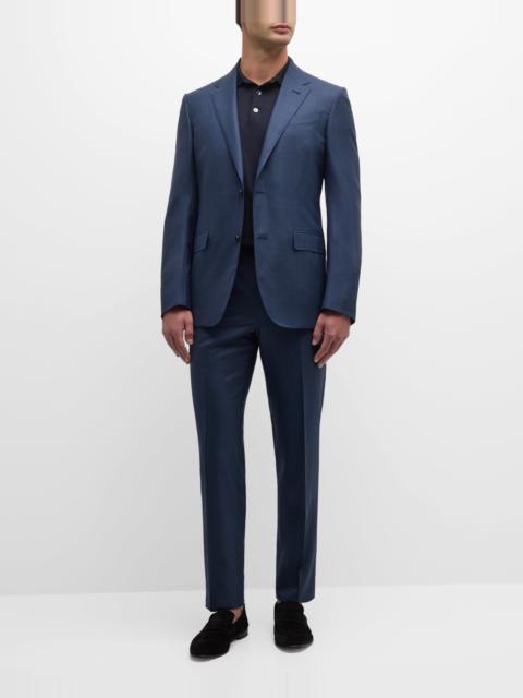 Men's Plaid 15milmil15 Wool Suit