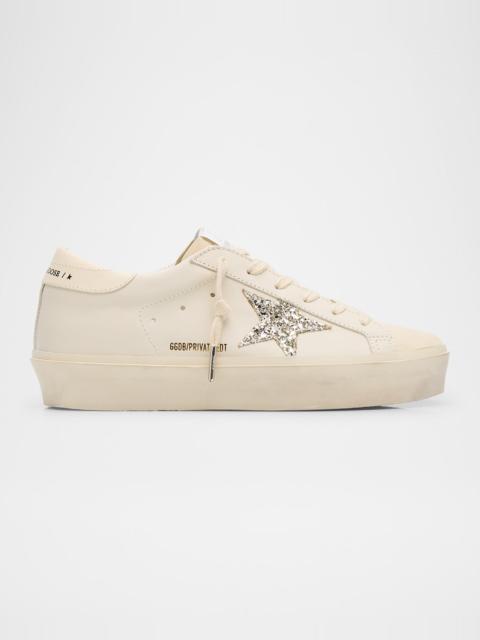 Golden Goose Hi Star Leather Glitter Low-Top Sneakers
