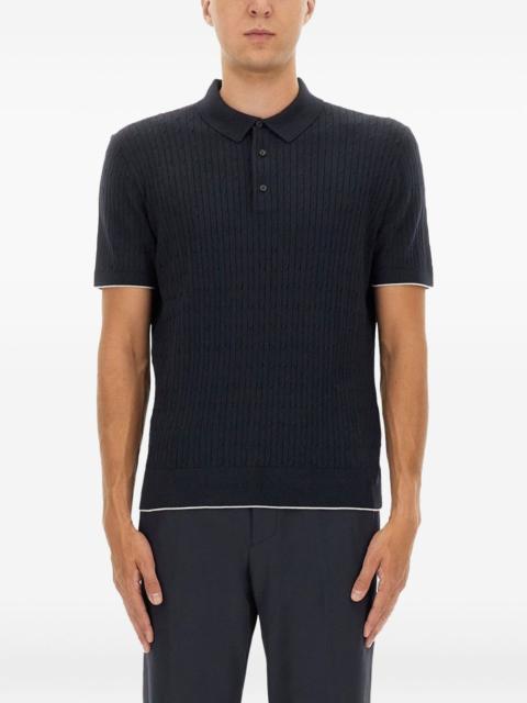 BOSS ribbed polo shirt