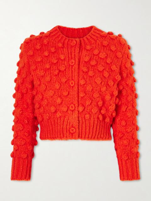 SUZIE KONDI Juno Cropped Knitted Cotton And Silk-blend Cardigan
