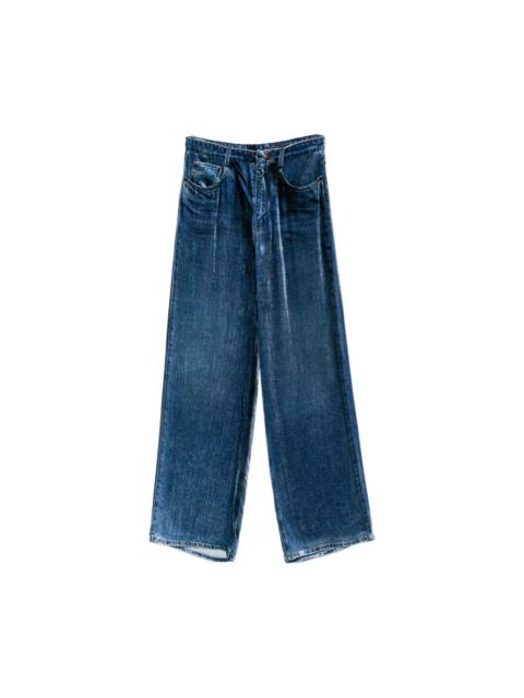 Pierre-Louis Mascia Denim print wide-leg trousers