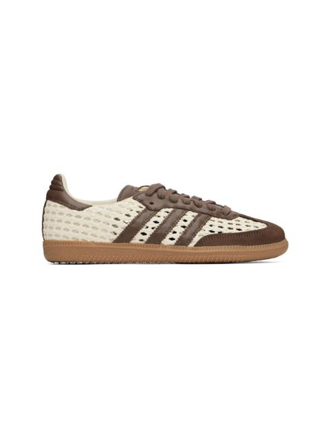 adidas Originals Off-White & Brown Samba OG Sneakers