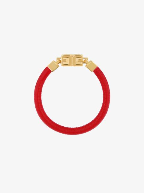 Givenchy G CUBE BRACELET IN LEATHER AND METAL