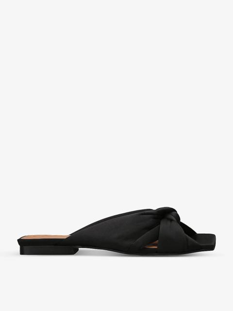 Soft Knot recycled-polyester mules