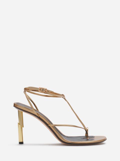 Lanvin SEQUENCE BY LANVIN SANDALS IN METALLIC LEATHER