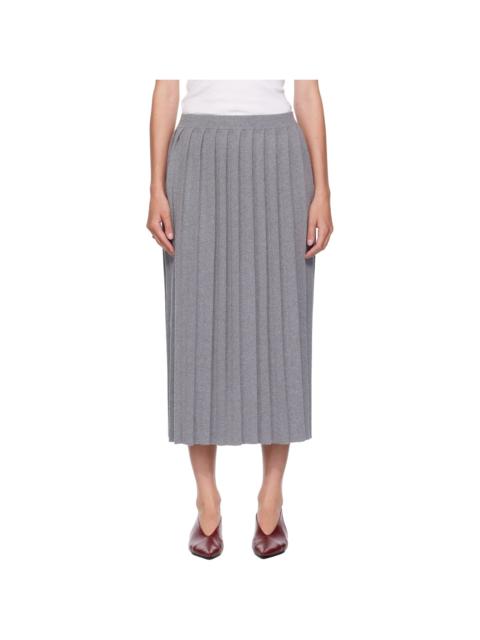 LISA YANG Gray Minda Midi Skirt
