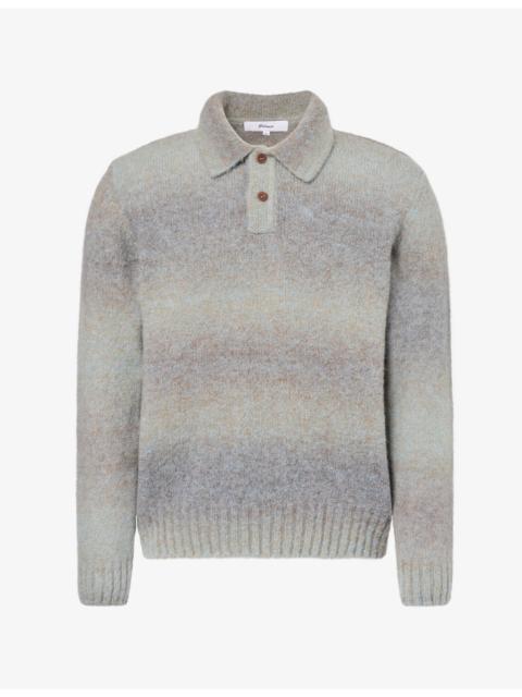 Palmes Polo-Collar Ribbed Wool-Blend Jumper