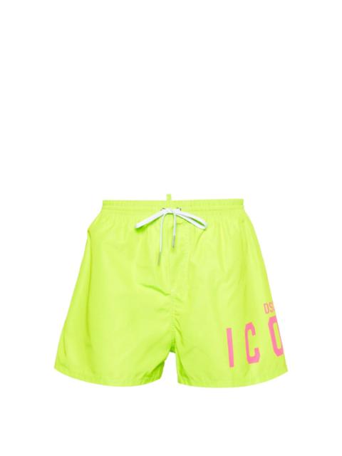 logo-print elasticated-waistband swim shorts