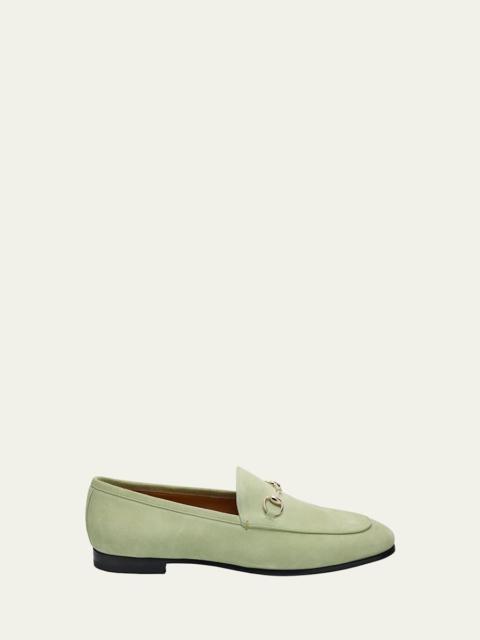 GUCCI Jordaan Horsebit Suede Loafers