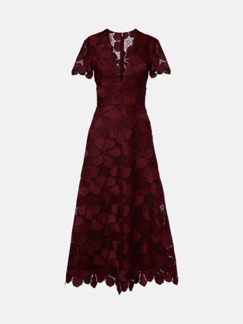 ELIE SAAB Guipure lace silk-blend maxi dress