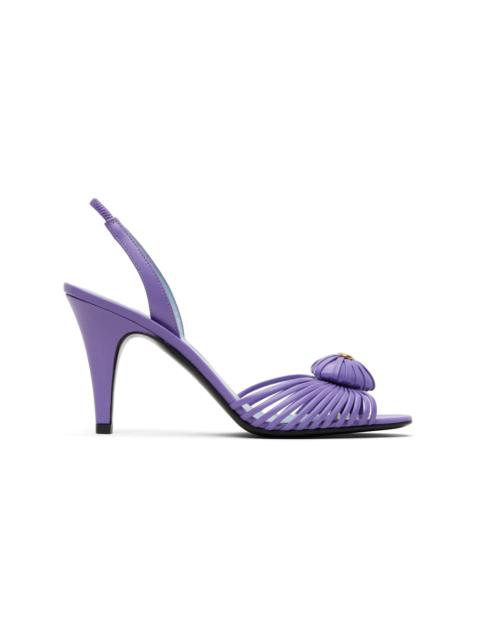 Valentino Purple Coeur Royal Heeled Sandals