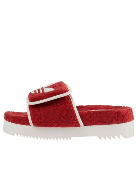 GUCCI (WMNS) Gucci x adidas GG Platform Sandal 'Red Cotton Sponge' 702398-UU010-6560