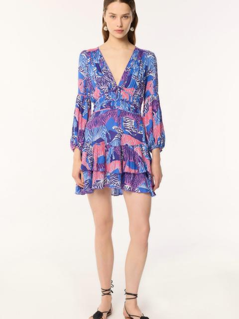 Poupette St Barth Mini Dress Chiara - Blue Ashanti
