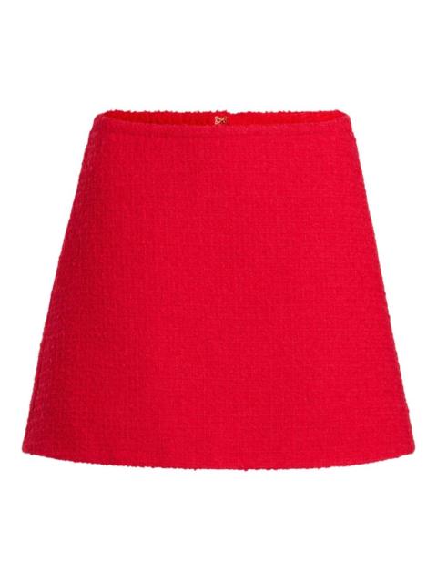 PATOU tweed A-line mini skirt