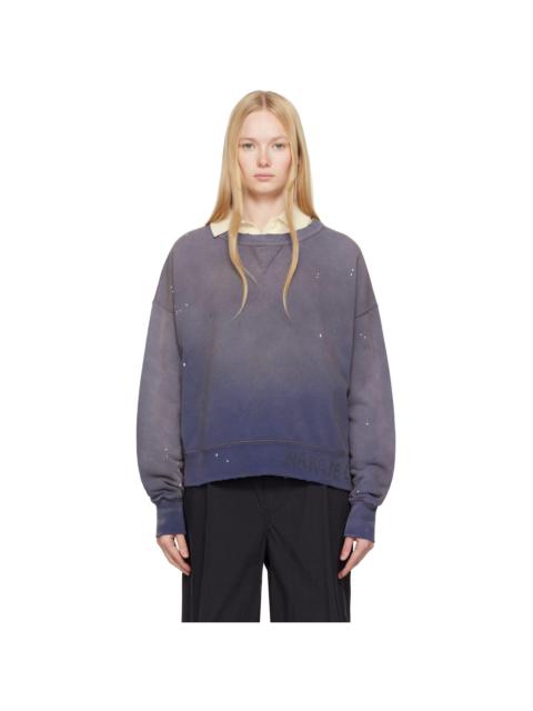 Maison Margiela Blue Graffiti Logo Sweatshirt