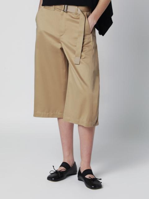 sacai Beige cotton chino bermuda shorts