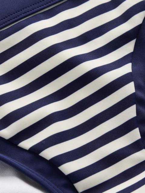 BODEN Santorini Bikini Bottoms-Navy/ Ivory Stripe