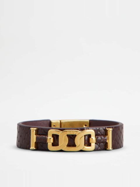 Tod's KATE BRACELET IN LEATHER - BROWN