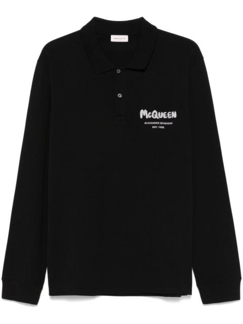 Alexander McQueen embroidered-logo polo shirt
