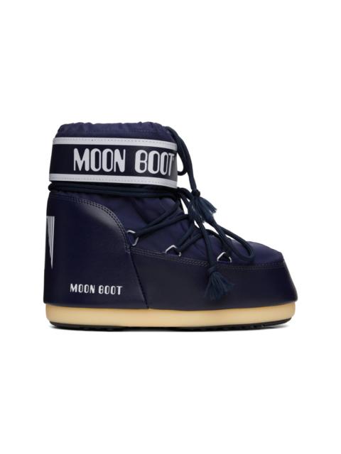 MOON BOOT Navy Icon Low Nylon Boots
