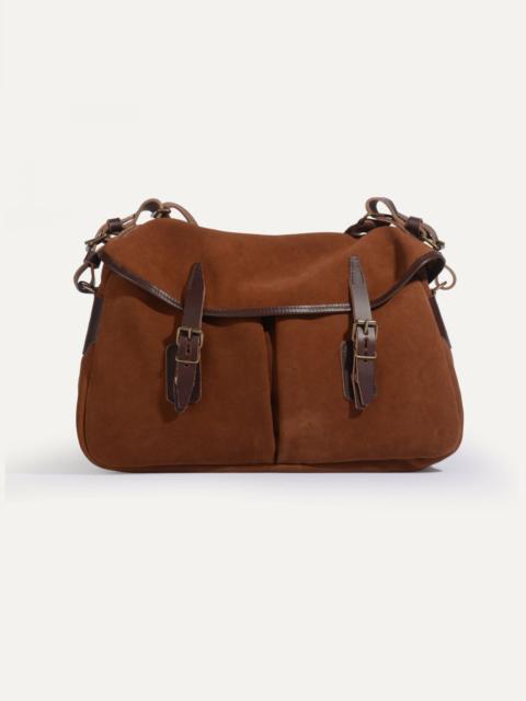 Bleu de Chauffe MUSETTE M FISHERMAN'S BAG / SUEDE - FAWN BROWN