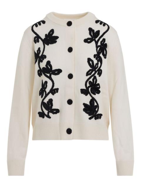 Jil Sander floral-embroidered cardigan
