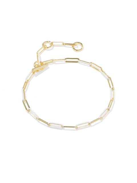 KENDRA SCOTT Courtney Gold Enamel Link and Chain Bracelet