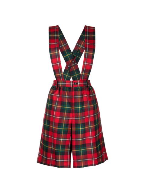 Comme des Garçons GIRL tartan-print wool playsuit