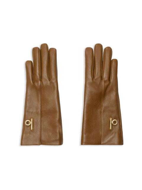 Burberry leather gloves