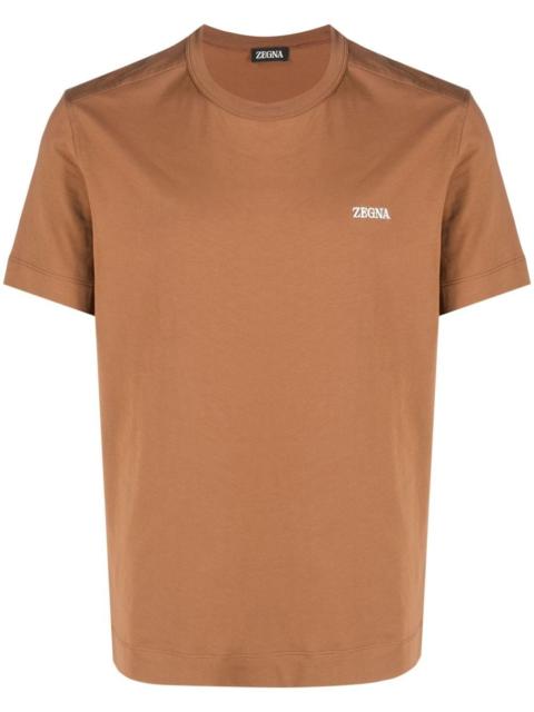 ZEGNA logo-embroidered cotton T-shirt