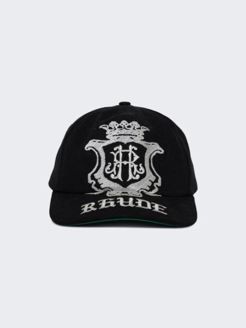 Rhude Grand Cru Crest Curved Brim Hat Black