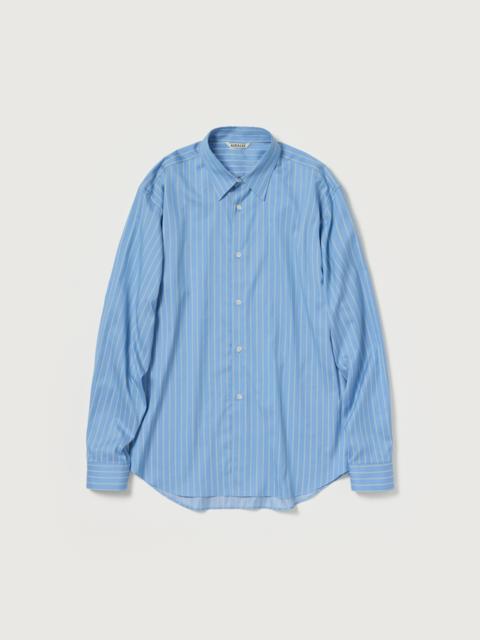 AURALEE COTTON SILK STRIPE SHIRT