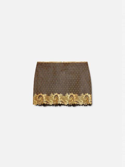 VERSACE Fendace Studded Mini Skirt