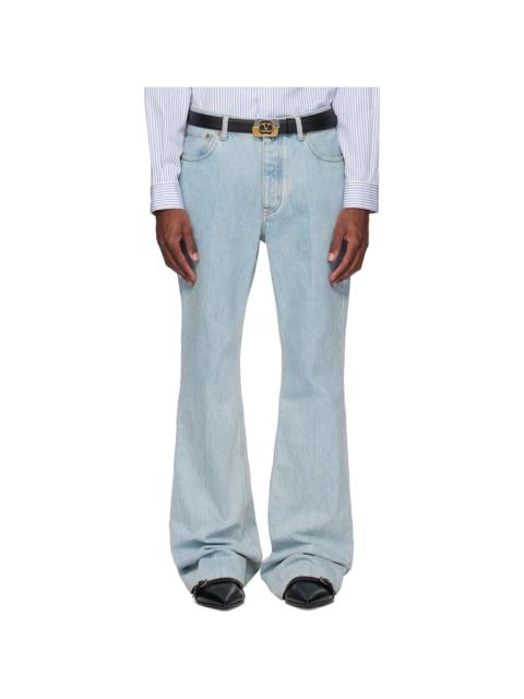 Valentino Blue 5 Pocket Flare Jeans