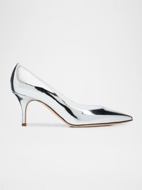 Manolo Blahnik Kietta Metallic Leather Stiletto Pumps