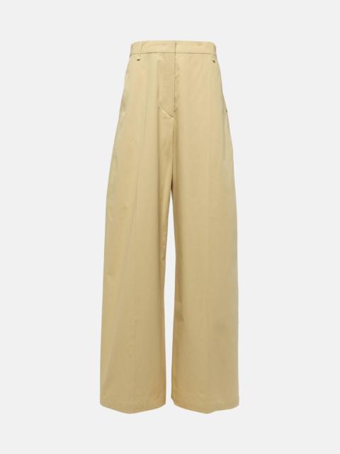 Gebe low-rise cotton wide-leg pants