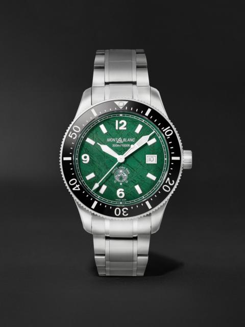 Montblanc 1858 Iced Sea Automatic Stainless Steel and Ceramic Watch, Ref. MB130810