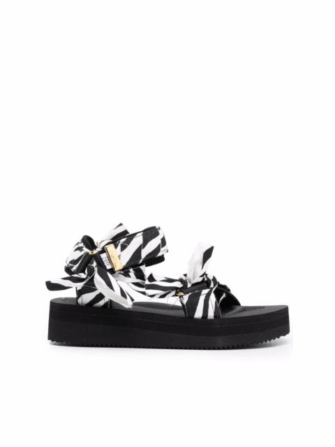 Suicoke Depa zebra print sandals