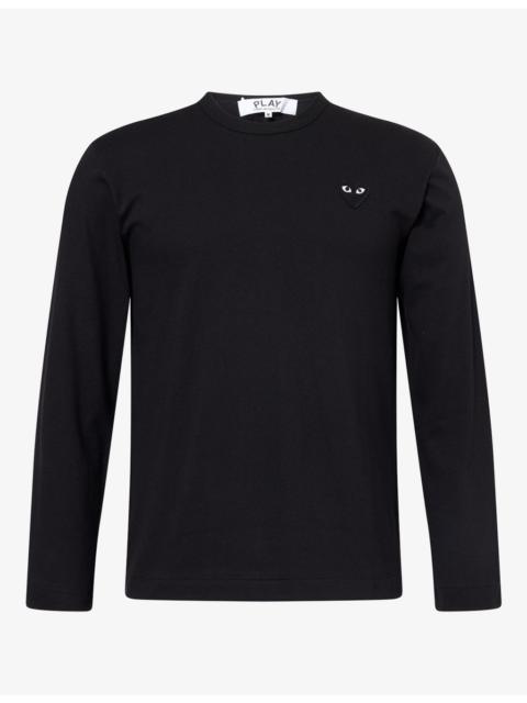 Comme des Garçons PLAY Small Black Heart Long-Sleeve Cotton-Jersey T-Shirt