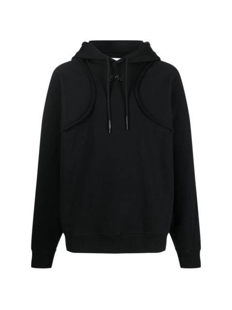Jean Paul Gaultier embossed-logo drawstring hoodie