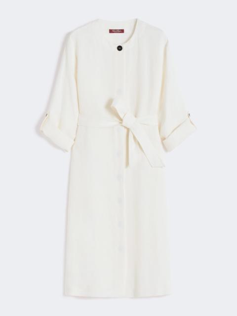 Max Mara LEMBO Faded linen dress - NATURAL