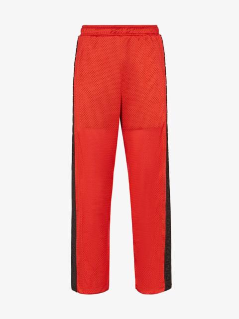 FENDI Red tech mesh pants
