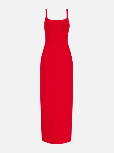 EMILIA WICKSTEAD Jianna Dress in Red Single Wool Crepe