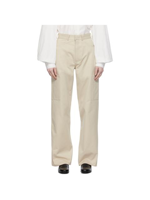 Elleme Beige Patch Pocket Trousers