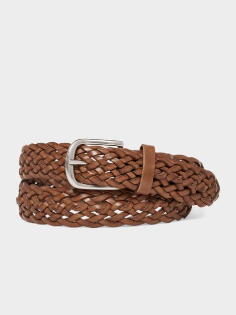 TODD SNYDER Italian Leather Braided Belt