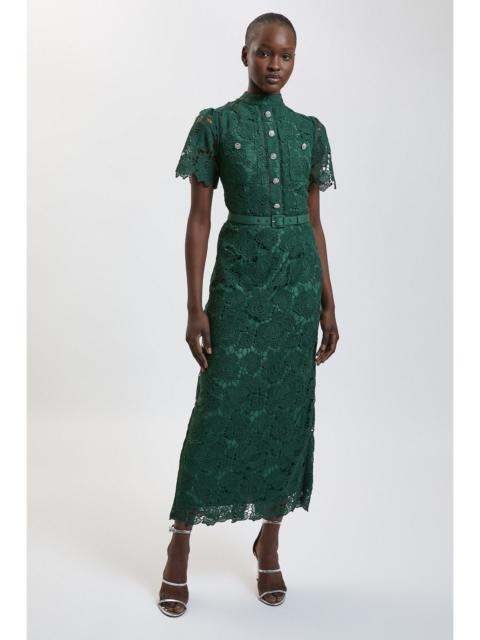 KAREN MILLEN Lace Pocket Detail Midi Dress
