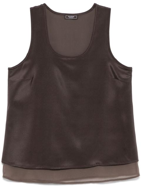 PESERICO satined tank top