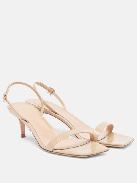 Gianvito Rossi Ribbon patent leather sandals